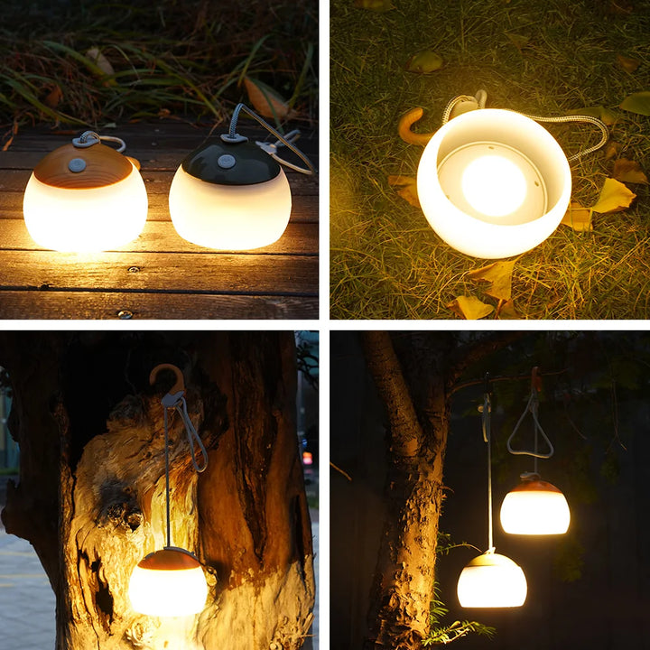 Camping LED Lampe | USB Wiederaufladbar Langlebig Kompakt Praktisch Stimmungsvolles Licht-Luzern Mode