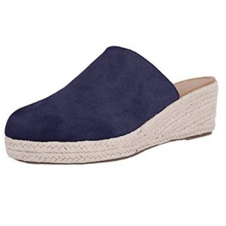 Sleehak Sandalen | Dichte Neus | Rond | Leer | Vegan Wildleder | Antirutsch-Luzern Mode