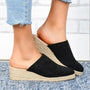 Sleehak Sandalen | Dichte Neus | Rond | Leer | Vegan Wildleder | Antirutsch-Schwarz-35-Luzern Mode