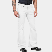 Herren Schlaghose Retro-Design mit Stretch-Komfort-Weiß-S-Luzern Mode