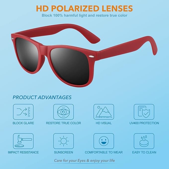 HD Polarisierte Sonnenbrille mit UV400 Schutz und Komfort-Luzern Mode