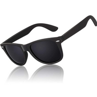HD Polarisierte Sonnenbrille mit UV400 Schutz und Komfort-Matt Schwarz Rahmen | Rauchglas-Luzern Mode