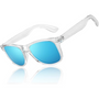 HD Polarisierte Sonnenbrille mit UV400 Schutz und Komfort-Transparent Rahmen | Revo Eisblaues Glas-Luzern Mode