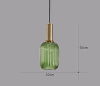 Hängeleuchte | Glas Retro Stilvoll Vintage Farbig Atmosphärisch Einzigartig-Luzern Mode
