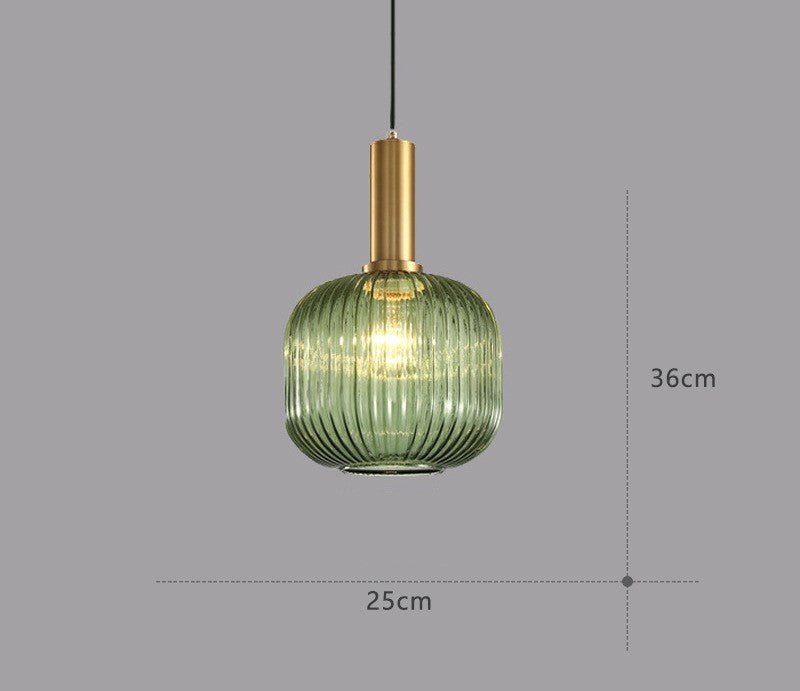 Hängeleuchte | Glas Retro Stilvoll Vintage Farbig Atmosphärisch Einzigartig-Luzern Mode
