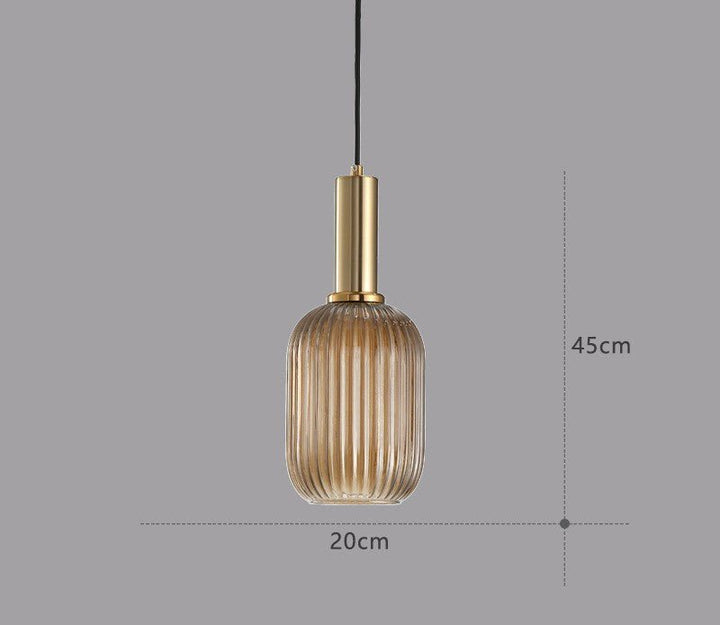 Hängeleuchte | Glas Retro Stilvoll Vintage Farbig Atmosphärisch Einzigartig-Braun-A-Luzern Mode