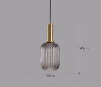 Hängeleuchte | Glas Retro Stilvoll Vintage Farbig Atmosphärisch Einzigartig-Luzern Mode