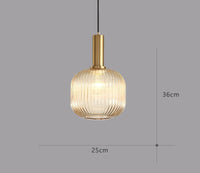 Hängeleuchte | Glas Retro Stilvoll Vintage Farbig Atmosphärisch Einzigartig-Braun-B-Luzern Mode