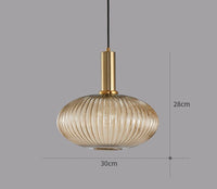 Hängeleuchte | Glas Retro Stilvoll Vintage Farbig Atmosphärisch Einzigartig-Braun-C-Luzern Mode