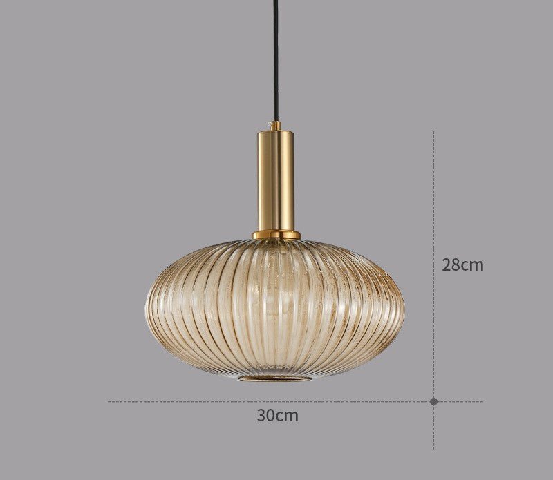 Hängeleuchte | Glas Retro Stilvoll Vintage Farbig Atmosphärisch Einzigartig-Braun-C-Luzern Mode