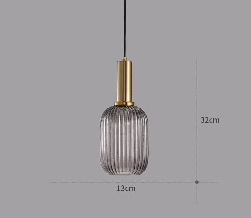 Hängeleuchte | Glas Retro Stilvoll Vintage Farbig Atmosphärisch Einzigartig-Grau-A-Luzern Mode