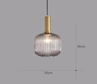 Hängeleuchte | Glas Retro Stilvoll Vintage Farbig Atmosphärisch Einzigartig-Grau-B-Luzern Mode