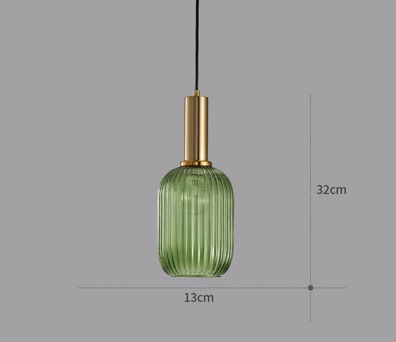 Hängeleuchte | Glas Retro Stilvoll Vintage Farbig Atmosphärisch Einzigartig-Grün-A-Luzern Mode