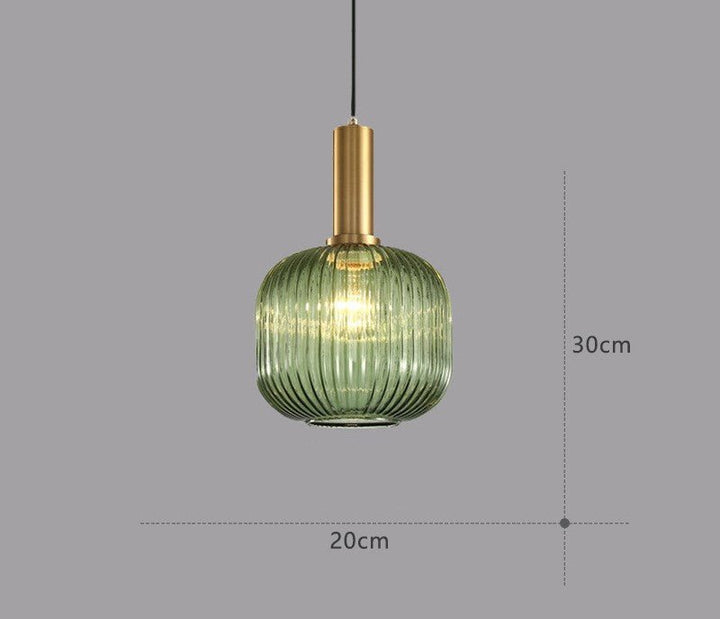 Hängeleuchte | Glas Retro Stilvoll Vintage Farbig Atmosphärisch Einzigartig-Grün-B-Luzern Mode
