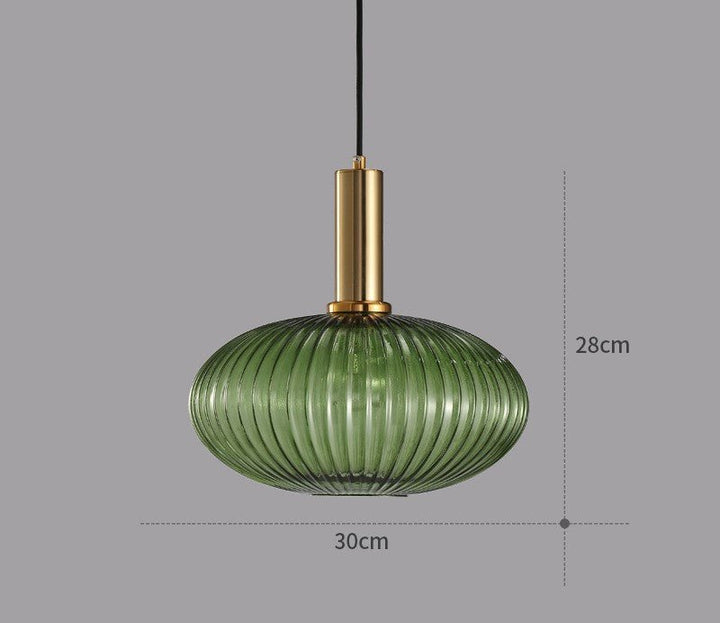 Hängeleuchte | Glas Retro Stilvoll Vintage Farbig Atmosphärisch Einzigartig-Grün-C-Luzern Mode
