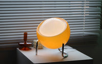 Orange Tischlampe | Retro Stilvoll Einzigartig Stimmungsvolles Glas LED Nachhaltig-Luzern Mode