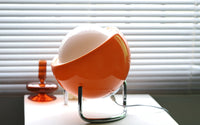 Orange Tischlampe | Retro Stilvoll Einzigartig Stimmungsvolles Glas LED Nachhaltig-Luzern Mode