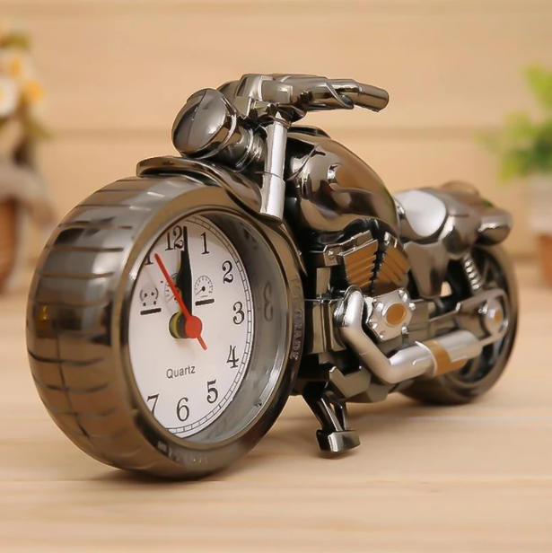 Motorrad-Wecker | Einzigartig Stilvoll Funktional Gold Silber Kompakt-Luzern Mode