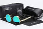 Herren Sonnenbrille | Steampunk | Rund | Polarisiert | Metallrahmen-Gold Grün-Luzern Mode