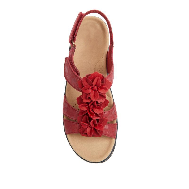 Damen Sandalen | Retro | Veganes Leder | Offenes Design | Verstellbar-Luzern Mode