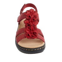 Damen Sandalen | Retro | Veganes Leder | Offenes Design | Verstellbar-Luzern Mode