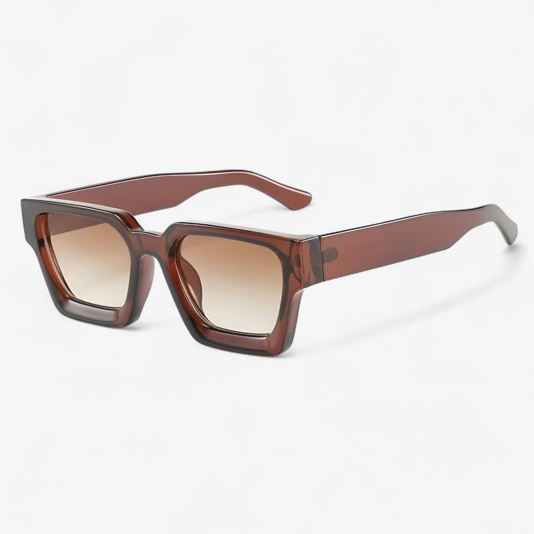 Herren Sonnebrille | Retro | Eckig | UV400 | Kunststoff | Stabil-Braun-Luzern Mode