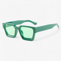 Herren Sonnebrille | Retro | Eckig | UV400 | Kunststoff | Stabil-Grün-Luzern Mode