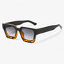 Herren Sonnebrille | Retro | Eckig | UV400 | Kunststoff | Stabil-Schwarz Leopard Grau-Luzern Mode