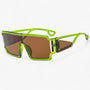 Sonnenbrille | Retro | Unisex | Dunkel Getönt | UV-Schutz | Leicht-Grün-Luzern Mode