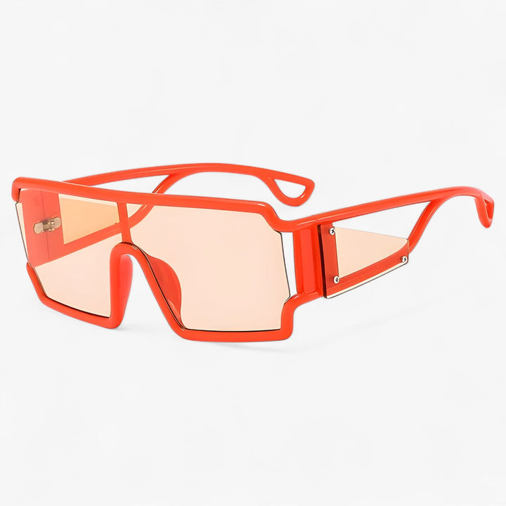 Sonnenbrille | Retro | Unisex | Dunkel Getönt | UV-Schutz | Leicht-Rot-Luzern Mode