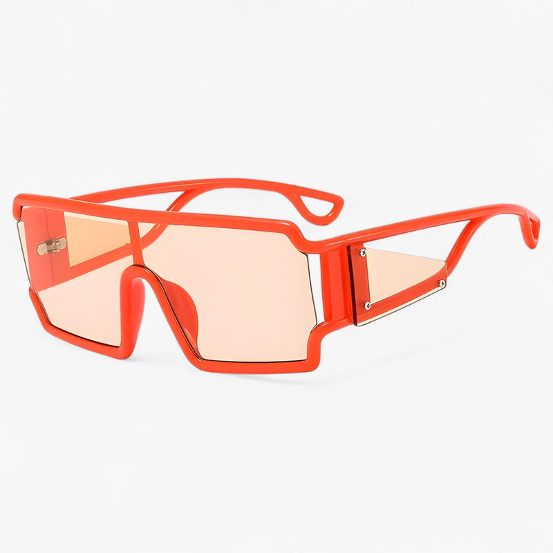 Sonnenbrille | Retro | Unisex | Dunkel Getönt | UV-Schutz | Leicht-Rot-Luzern Mode