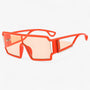 Sonnenbrille | Retro | Unisex | Dunkel Getönt | UV-Schutz | Leicht-Rot-Luzern Mode