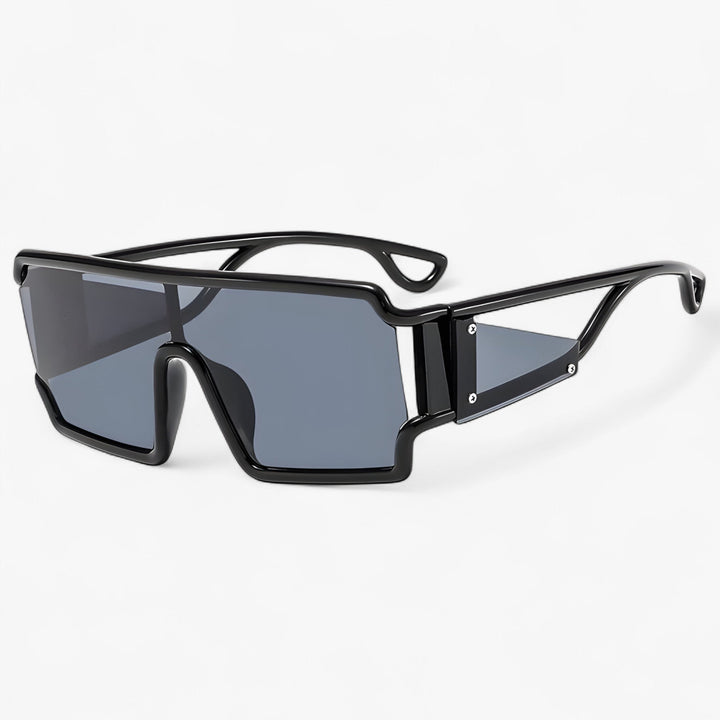 Sonnenbrille | Retro | Unisex | Dunkel Getönt | UV-Schutz | Leicht-Schwarz-Luzern Mode