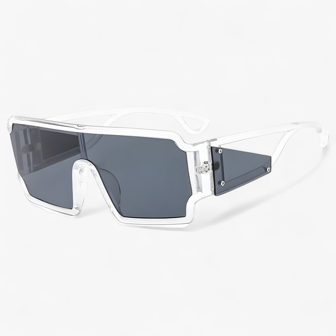 Sonnenbrille | Retro | Unisex | Dunkel Getönt | UV-Schutz | Leicht-Weiß-Luzern Mode