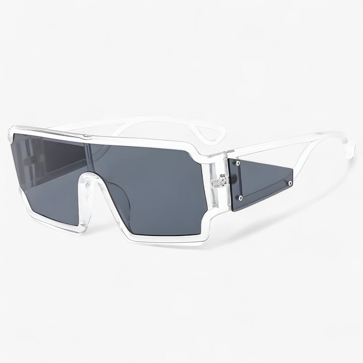 Sonnenbrille | Retro | Unisex | Dunkel Getönt | UV-Schutz | Leicht-Weiß-Luzern Mode