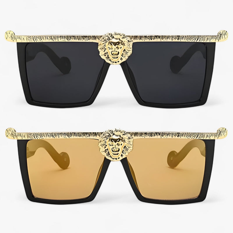 Sonnenbrille | Retro | Löwenstil | Unisex | Eckig | UV400 Schutz-Luzern Mode