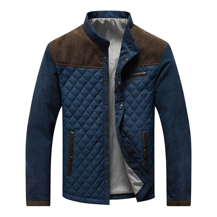 Herren Windjack | Retro | Stehkragen | Zweifarbig | Knopfleiste-Luzern Mode