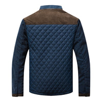 Herren Windjack | Retro | Stehkragen | Zweifarbig | Knopfleiste-Blau Braun-S-Luzern Mode