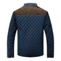 Herren Windjack | Retro | Stehkragen | Zweifarbig | Knopfleiste-Blau Braun-S-Luzern Mode