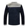 Herren Windjack | Retro | Stehkragen | Zweifarbig | Knopfleiste-Blau Grau-S-Luzern Mode