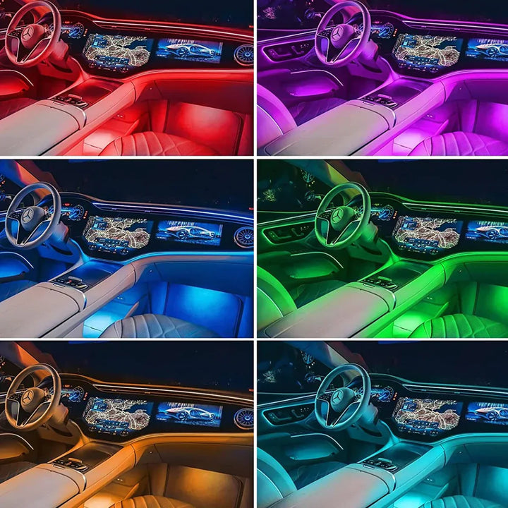 RGB Auto-Innenbeleuchtung | LED-Streifen | Anpassbar | USB | Sicher-Himmelblau-Luzern Mode