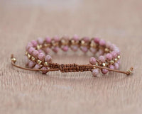 Rhodonit Armband | Verstellbar Handgefertigt Stilvoll Heilend Heilend-Luzern Mode