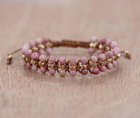 Rhodonit Armband | Verstellbar Handgefertigt Stilvoll Heilend Heilend-Luzern Mode