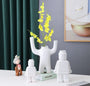 Robot Blumentopf | Keramik | Lego-Figur | Verspielt | Nachhaltig | Stabil-Weiß-S-Luzern Mode