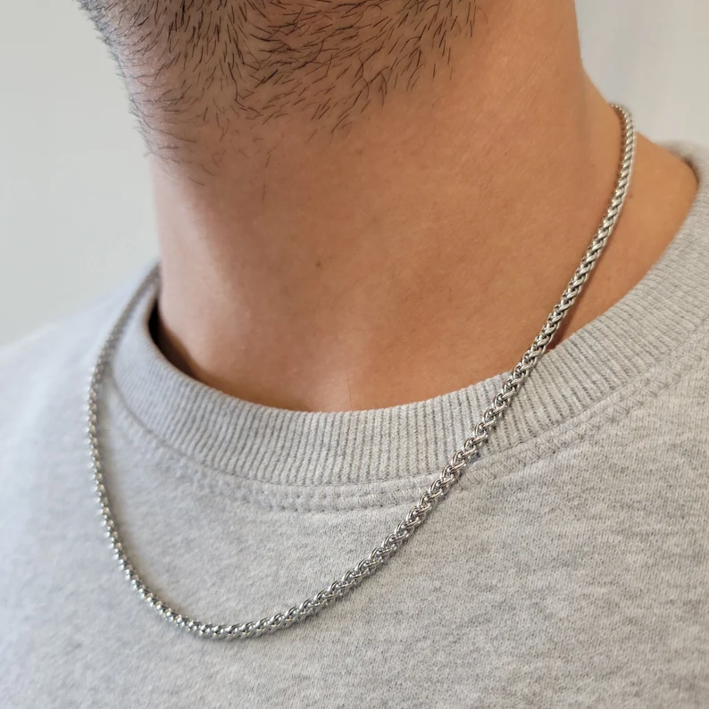 Herrenhalskette | Robust Glieder Stilvoll Einzigartig Silber Langlebig Vergoldet-Luzern Mode