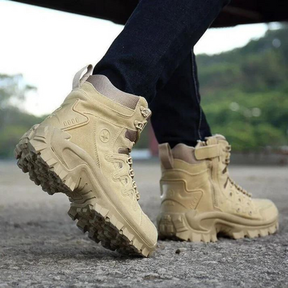 Outdoor Stiefel | Robust | Wandern | Reißverschluss | Schnürung | Uni-Luzern Mode