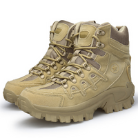 Outdoor Stiefel | Robust | Wandern | Reißverschluss | Schnürung | Uni-Khaki-39-Luzern Mode