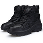 Outdoor Stiefel | Robust | Wandern | Reißverschluss | Schnürung | Uni-schwarz-39-Luzern Mode