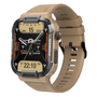 Herren Smartwatch | Quadratisch | Robustes | IP67 | Universell | 1,85 Zoll-Beige-Luzern Mode