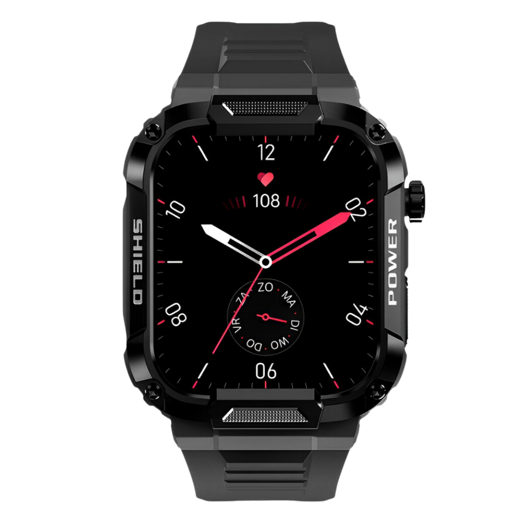 Herren Smartwatch | Quadratisch | Robustes | IP67 | Universell | 1,85 Zoll-Luzern Mode